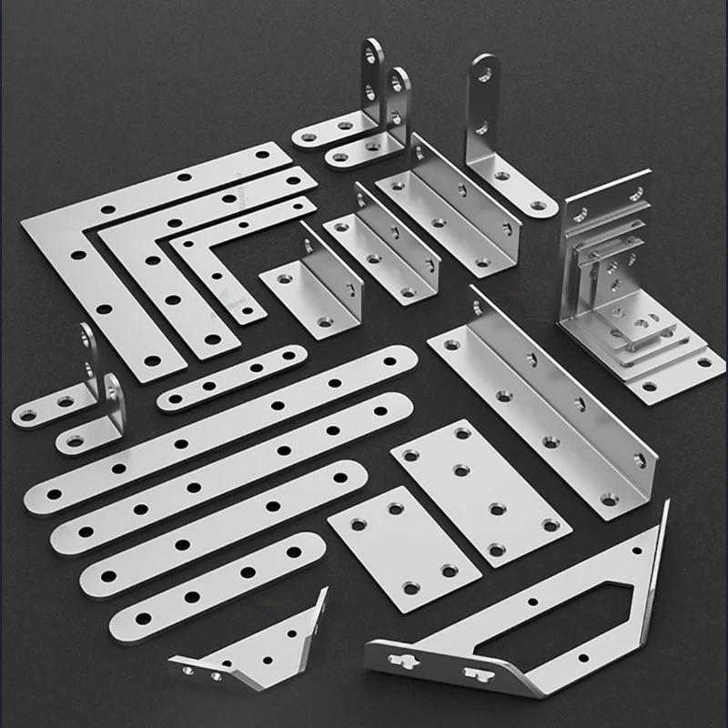 Thicken L-Shaped Corner Code Stainless Steel 90 Degrees Right Angle Bracket Fixing Connector For Board Shelf Support