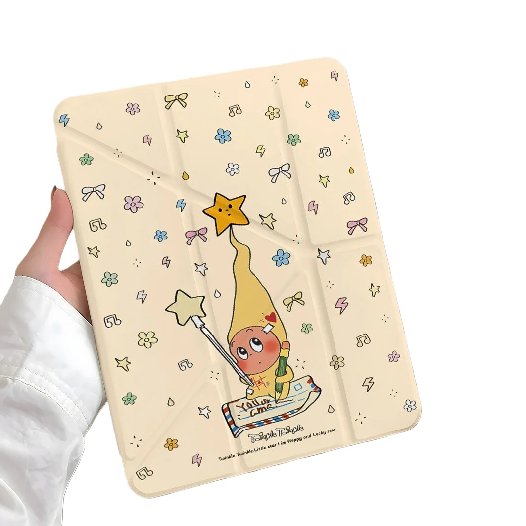 Letter Baby Pen Slot Tablet Case For Mini 7 6 iPad Pro2024 2022 2021 2020 2019 2018 2017 11 10 9 8 7 6 5 Air7 6 5 4 3 2 1 Cover