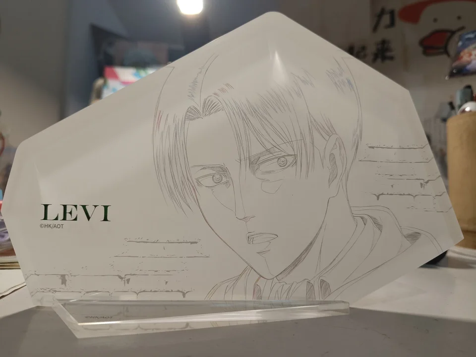 Ataque a los Titanes/Shingeki no Kyojin/Ataque a los Titanes Levi Ackerman Eren Jaeger Figura de acrílico de Mikasa Ackerman con soporte