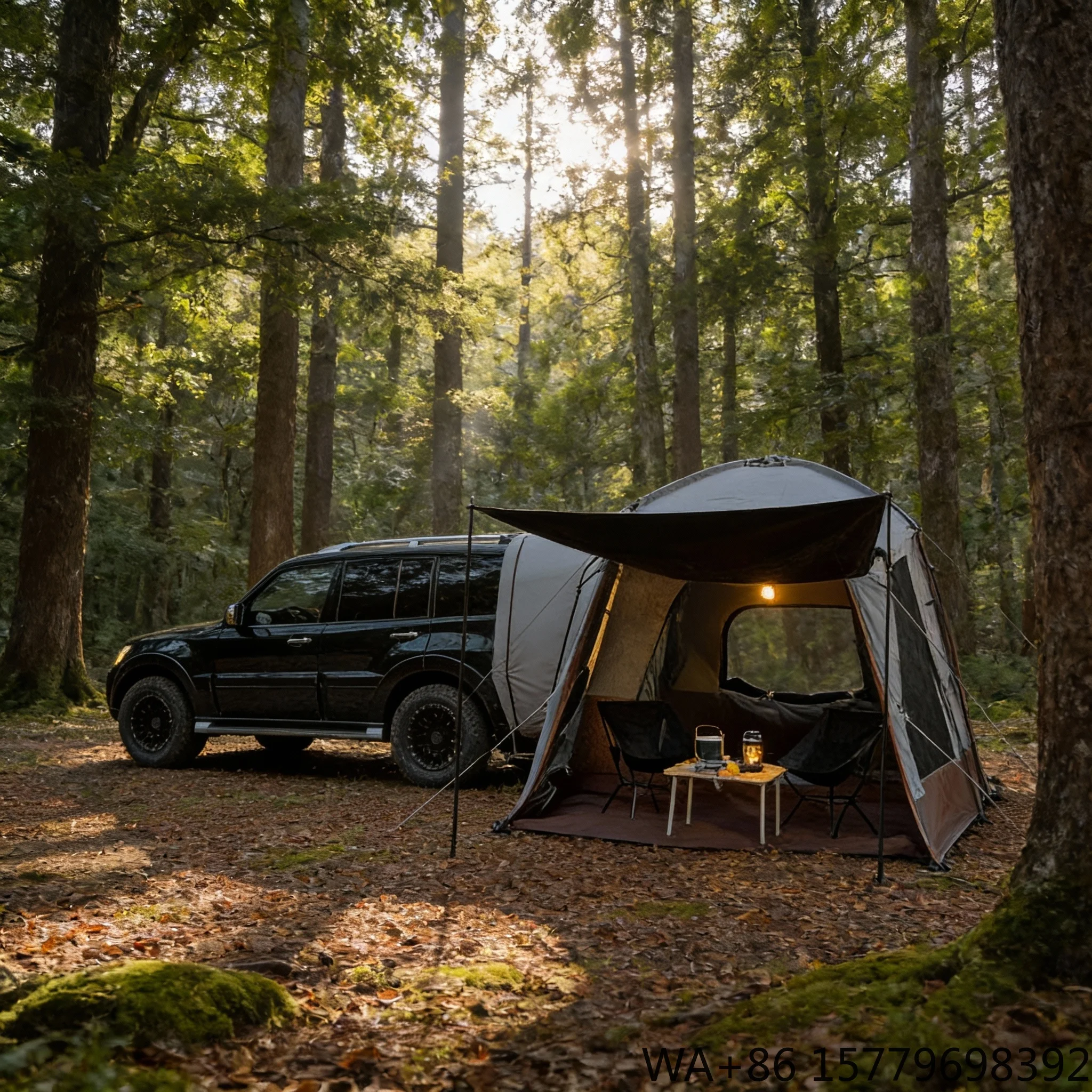Camping Family Tent Large Space 4 Person Outdoor Customized Waterproof Tunnel OEM Portable Four-Season Quick-Opening