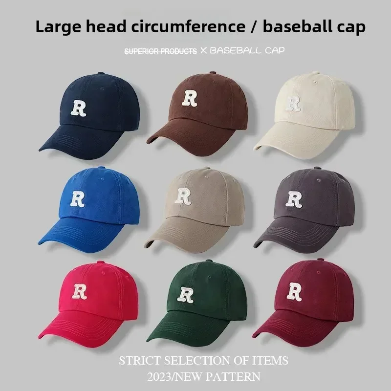 65cm Large Head Circumference Baseball Cap Unisex Sporty Duckbill Cap Fashionable Sun Protection Hat for Men And Women