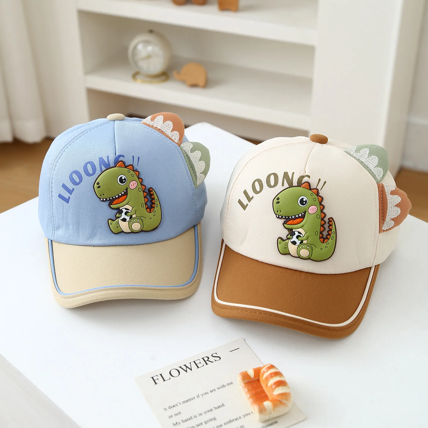 Dreidimensionale Kleine Dinosaurier-Kindermütze, Sommer-Baseballkappe mit Aufdruck, Weicher Outdoor-Sonnenhut für Babys – Detail 3