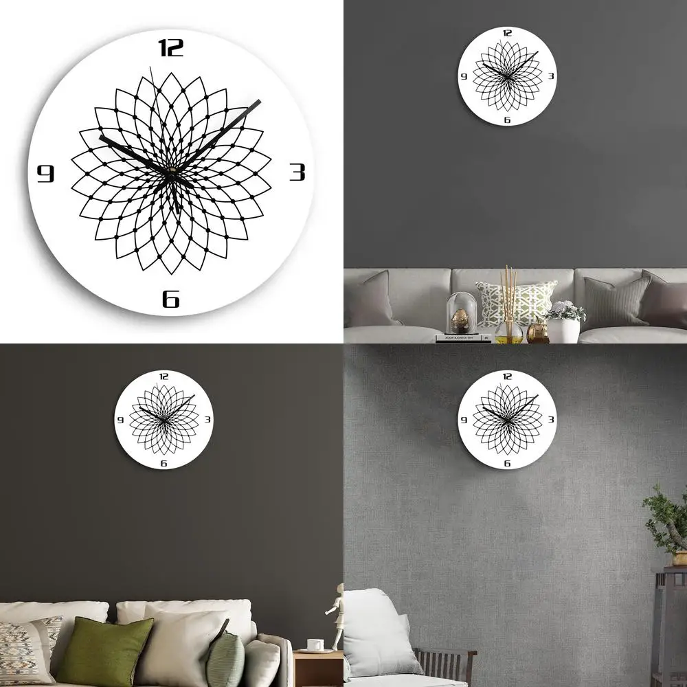 Industrial Style Simple Spiral Pattern Abstract Visual Acrylic Quartz Movement Wall Clock