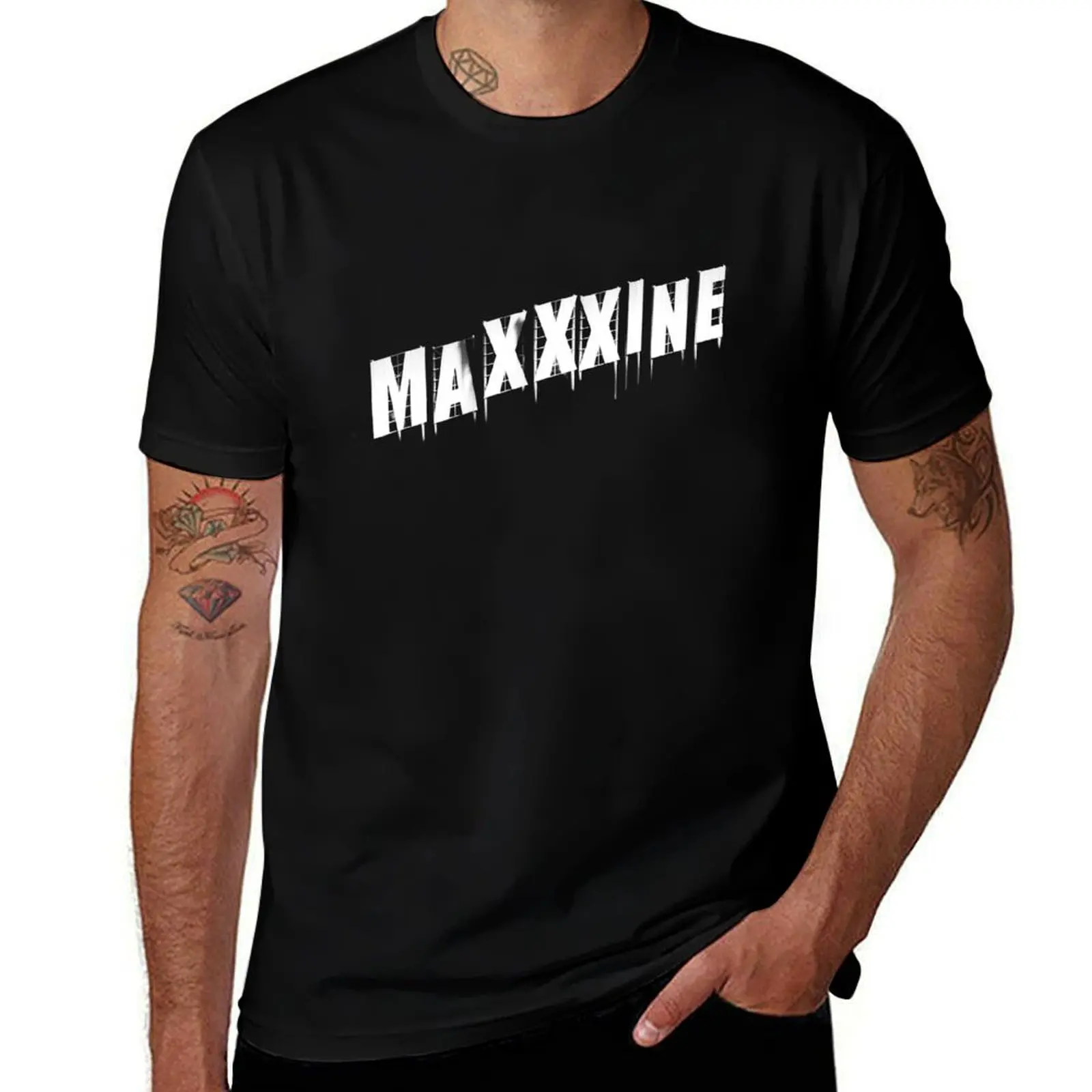 maxxxine / sign T-Shirt graphics street wear workout shirts for men