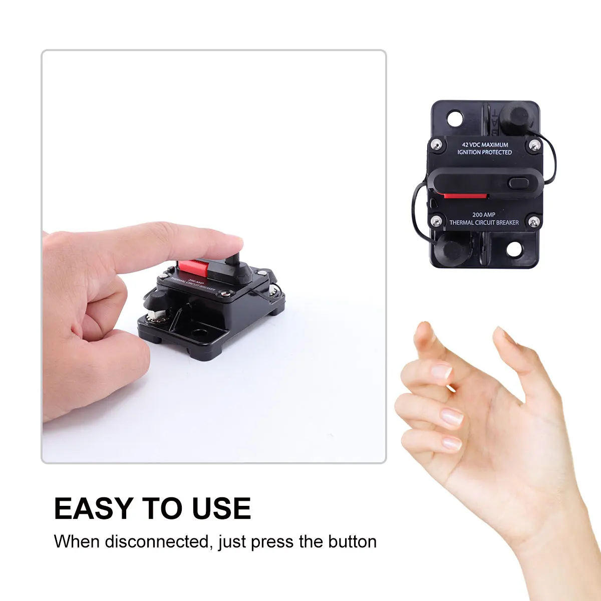 

200 A Automatic Safety Gall Seat Circuit Breaker for Truck Inverter with Boat Inline Fuse Marine Trolling Motor