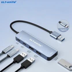 USB 3.0 Splitter Adapter Type C Extender Hub for Laptop, PC, iMac, Surface Pro, MacBook, Mac Pro, Flash Drive, XPS, Mouse, HDD