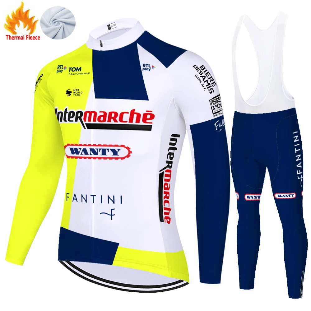 2024 wanty team jersey set Winter Thermal Fleece roupa de ciclismo masculino cycling jersey tenue vtt homme 자전거 ciclista