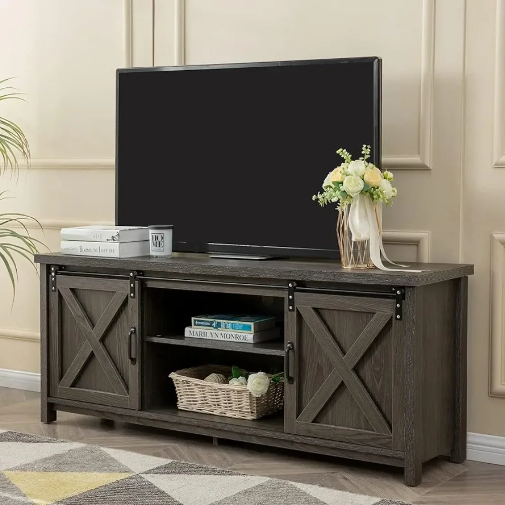 Media Entertainment Center Console Table for TVs Up to 65” Sofa Living Room Sets Furniture 2-Tier Large Storage Cabinets Tv Unit