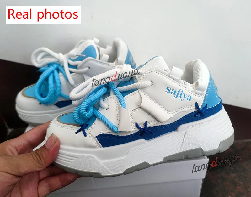 Cute Harajuku Sneakers Women\'s Running Shoes 2024 New blue Thick Platform Sneakers students Outdoor Casual pink Vulcanized Shoes