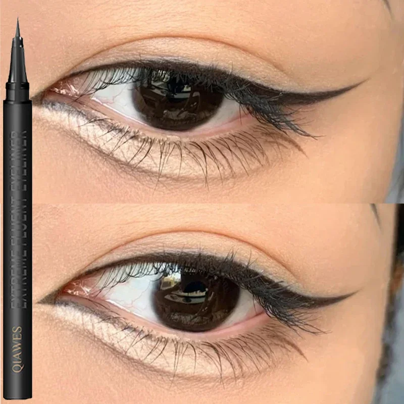 Ultra-fine Liquid Eyeliner Pen Long Lasting Waterproof Black Brown Non Smudge Lying Silkworm Pencil Cosmetics Eyes Makeup Tools