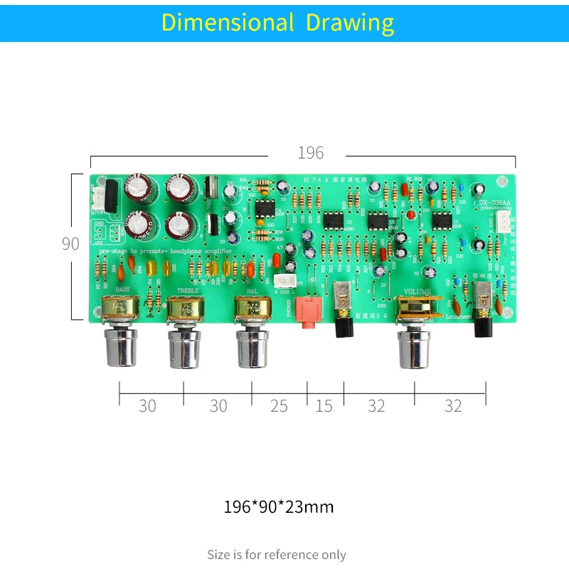 UNISIAN JRC4558 preamplificatore Audio 4558 OP-AMP scheda di controllo del tono del Volume degli alti con Loudness per amplificatore