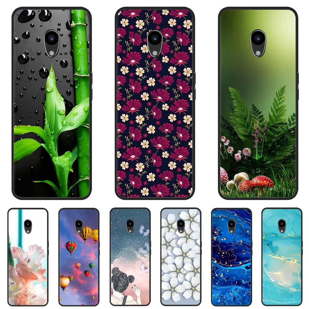 For Qin F21 Pro Case Ginkgo Leaf Marble Daisy Black Cases For Xiaomi Qin F21 Pro F21Pro Cover Silicon Back Bumper QinF21Pro 2.8