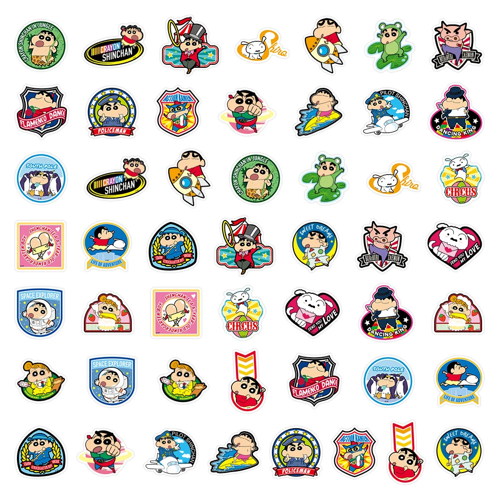 10/30/50pcs Cartoon Crayon Shin-chan Stickers Funny Classic Anime Decals Stationery Phone Suitcase Cute Graffiti Sticker for Kid