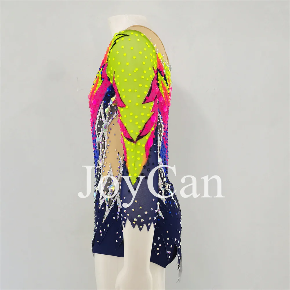 JoyCan Rhthmic Gymnastics Leotards Girls Women Blue Spandex Elegancki strój do tańca na zawody