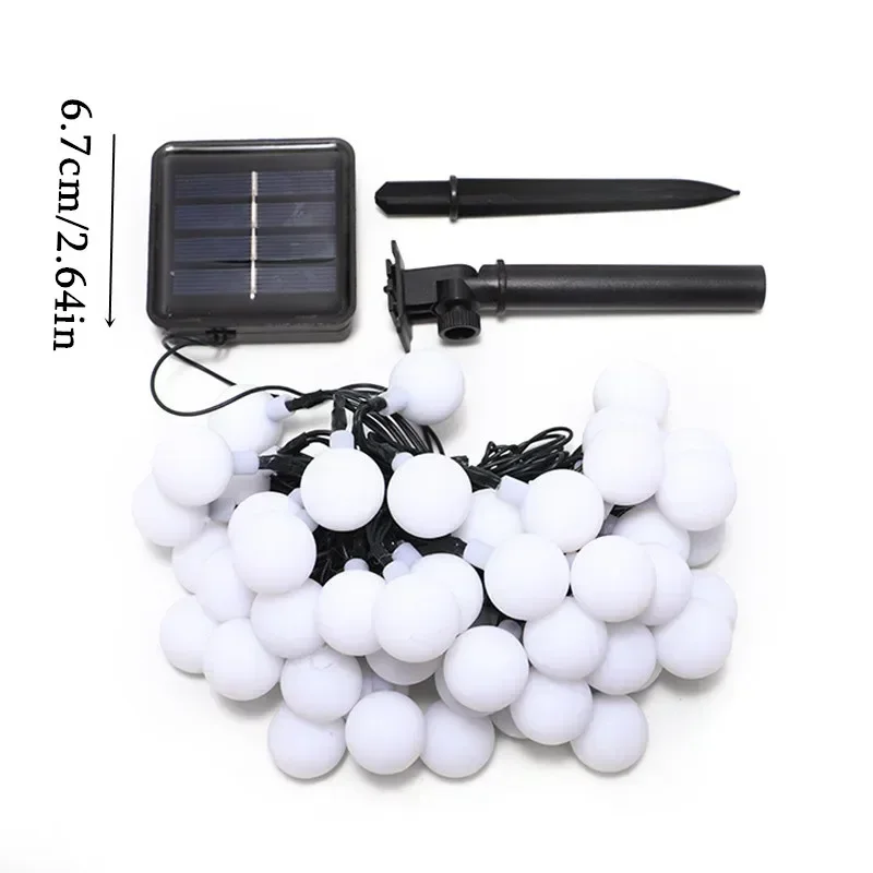 Fairy Lights LED Round Ball Light Solar Globe Lights for Garden Wedding Party Christmas Decoration Solar Outdoor String Lights