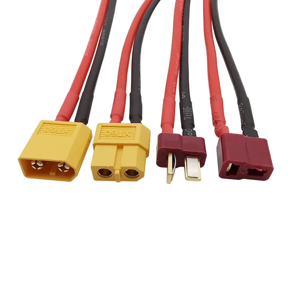 

1Pcs XT60 / T Plug Male to Female Connector Adapter Extension Cable Lead 14AWG Silicone Wire For RC Lipo Battery