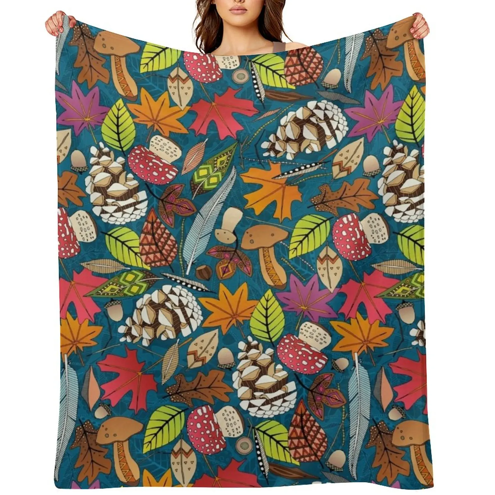 

boho autumn peacock Throw Blanket bed plaid Kid'S Soft Bed Blankets