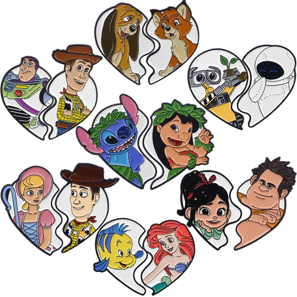 Cute Stitch＆Cartoon Figures Enamel Pin Badges on Backpack Cute Things Accessories for Jewelry Gift Brooches Lapel Badge