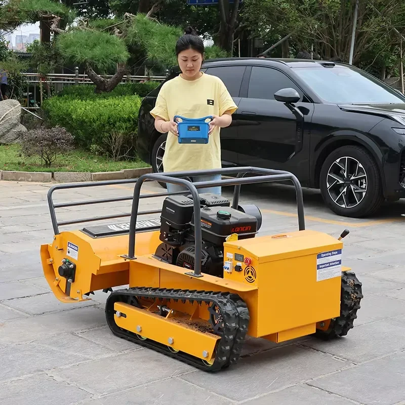 Wholesale Direct 1000mm Width Yarmax 195F Diesel Engine Tracked Crawler Remote Control Lawn Flail Mowers for Farm Use