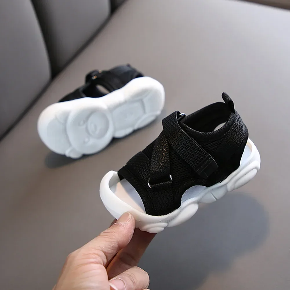 2025 Summer Children Shoes Unisex Toddler Boys Girls Sandals Outdoor First Walkers Breathable Mesh Little Kids Sports Sandals