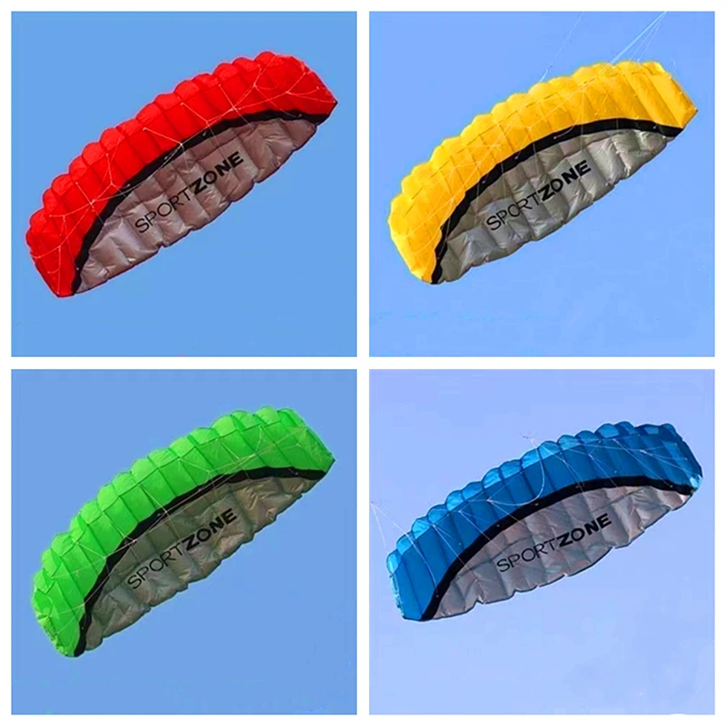 Frete grátis linha dupla dublê voando pipa arco-íris grandes pipas macias para adultos kitesurf fábrica esporte brinquedo paraquedas moscas