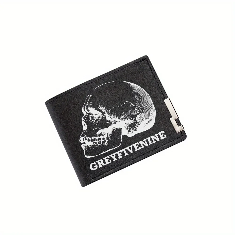 

Графический череп, белый художественный дизайн, мужской кошелек с принтом, простой современный стильный деловой кошелек для отца, парня, рождественского любовника