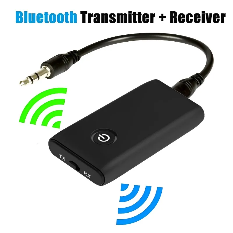 Hannord 2 In 1 Wireless Bluetooth Transmitter Receiver Chargable Audio Adapter for TV PC Car Speaker 3.5mm AUX Hifi Music