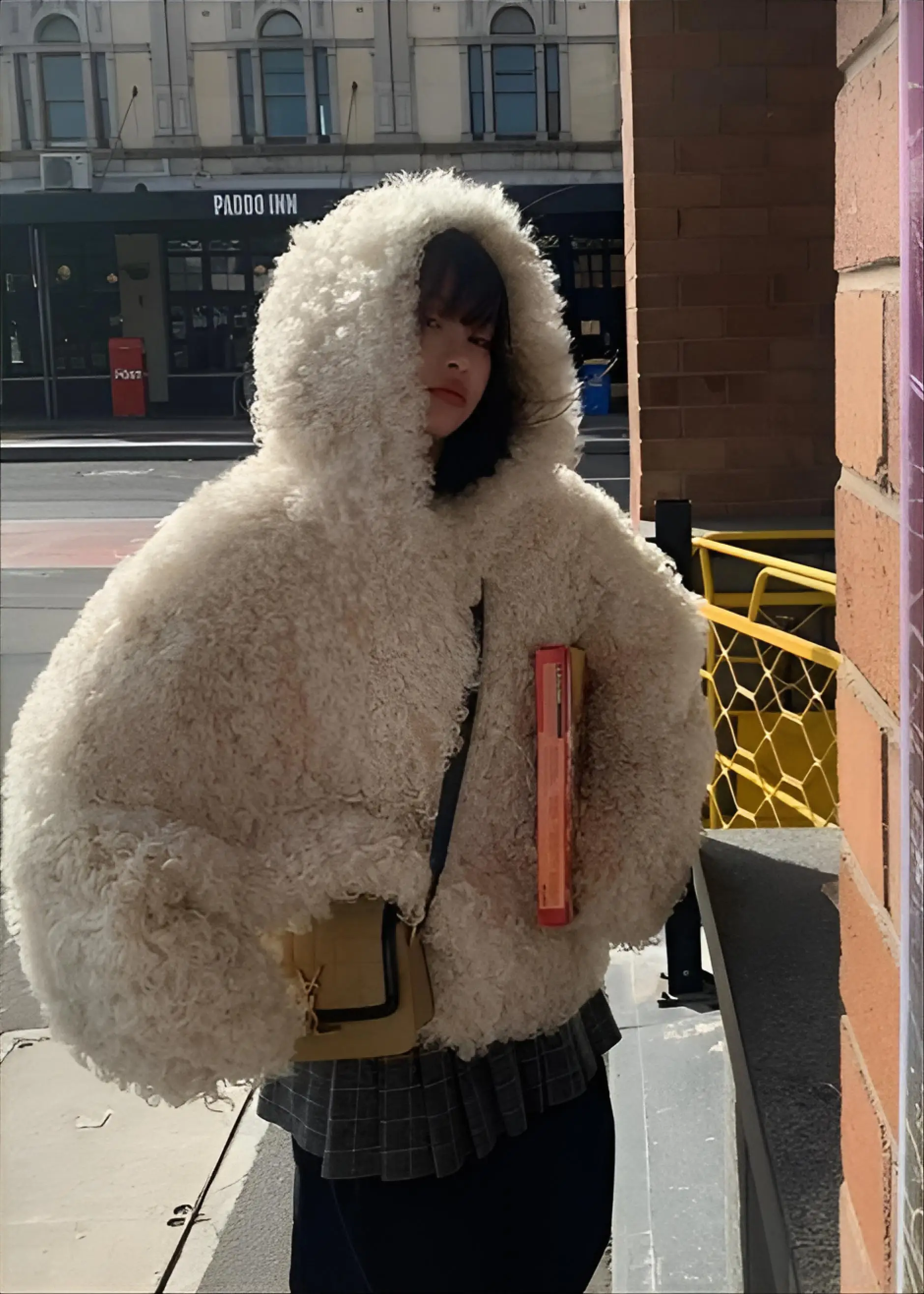 Lamb Wool Jacket Woman High Quality Camouflage Pattern Concealment Design Hiding Style Blending Fashion Disguise Look Masking GF view 5