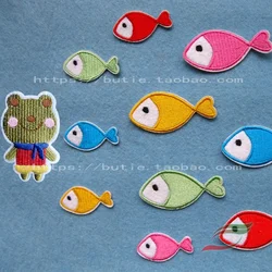 Adhesive tape stickers B471 five-color small fish frog cartoon patch stickers clothes stickers children's clothing