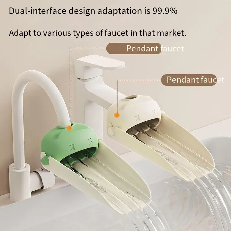 

Cute Cartoon Faucet Extender for Kitchen and Bathroom Splash-Proof Water Flow Diverter, Convenient and Practical Home Accessory