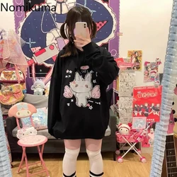 Harajuku Anime Hoodie Women's Clothing Long Sleeve Casual Hooded Japanese Y2k Tops 2024 Ropa Mujer Fashion Streetwear Sweatshirt