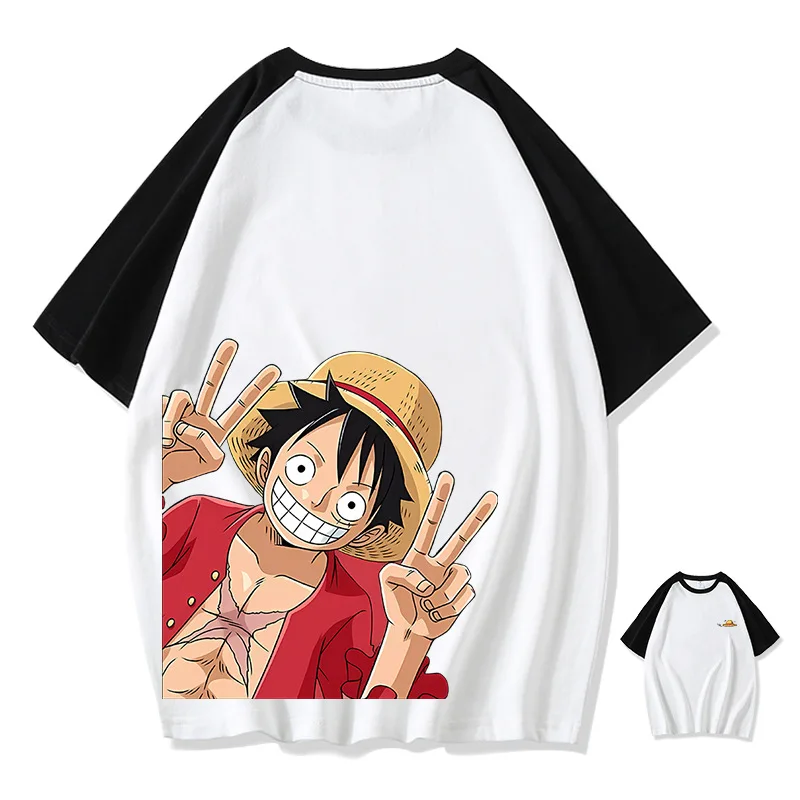 

Summer Men's T-shirt 3D Cartoon Print One Piece Luffy Cool Trendy Fashion Boys and Girls Unisex Short-sleeved Clothing Party Top