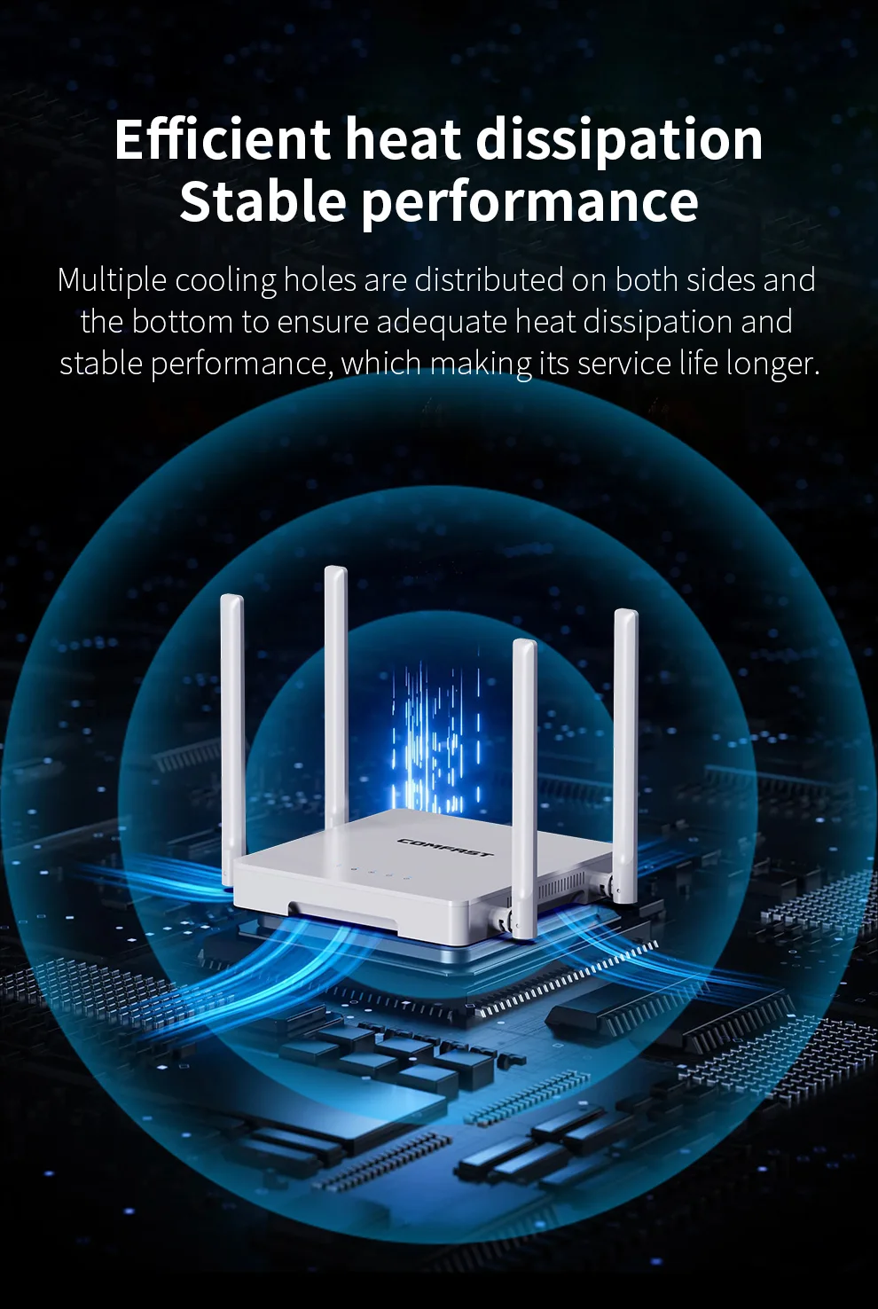 Wi-Fi-маршрутизатор 300 Мбит/с для домашнего использования Wi-Fi-маршрутизатор 4*5dbi Антенны с высоким коэффициентом усиления Широкое покрытие 4-портовый маршрутизатор дальнего действия Nework