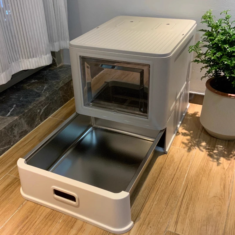 

Cat Litter Automatic Sandboxes Self Cleaning Toilet Cats Stainless Steel Litter Box Accessories Katzenklo Selbstreinigend Petkit