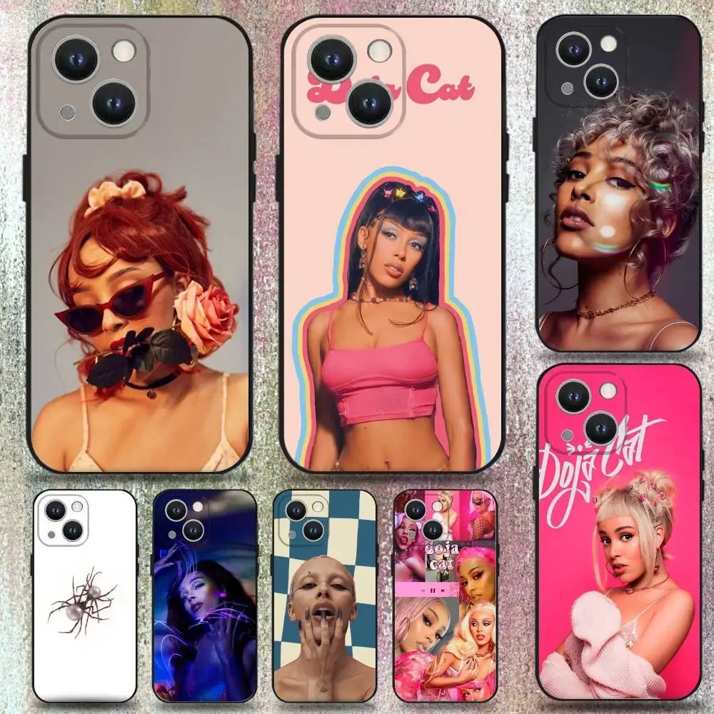 

Чехол для телефона Singer Doja Cat для iPhone 16,15,14,13,12,11 Plus, Pro Max, XS, X, XR, SE, Mini,8,7, мягкий силиконовый черный чехол