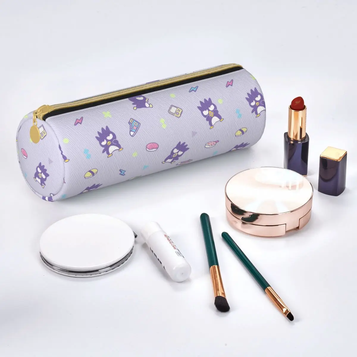Imagem -06 - Sanrio Badtz Maru Couro Lápis Cases Criativo Pen Holder Bags para Crianças Capacidade Estudantes Escola Cosmetic Pouch