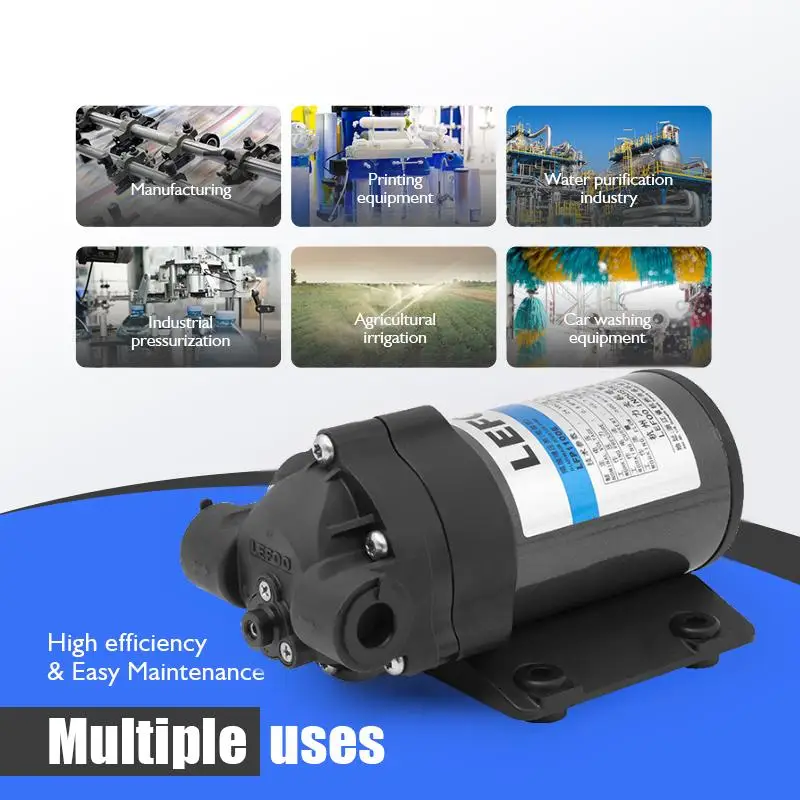 24V DC RO Booster Pump 100GPD 5 Bar Diaphragm Booster Pump High Pressure Diaphragm Pump for Reverse Osmosis Water Purifier view 5