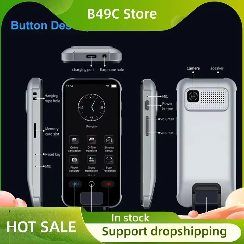 

B49C S25 Pro Translator Pen AI-Powered Real-Time Voice & Text Translation Supports Multiple Languages Offline Functionality