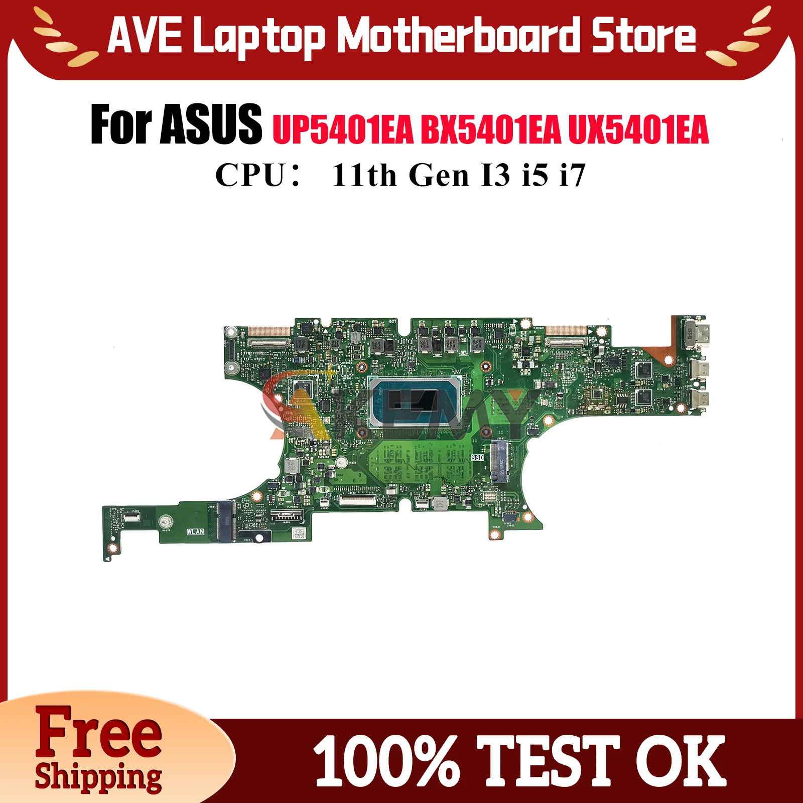 

UX5401EA Материнская плата для ноутбука ASUS ZenBook UP5401EA BX5401EA UX540ZA RX5401EA UX5401 Материнская плата для ноутбука с 11-го поколения I3 i5 i7