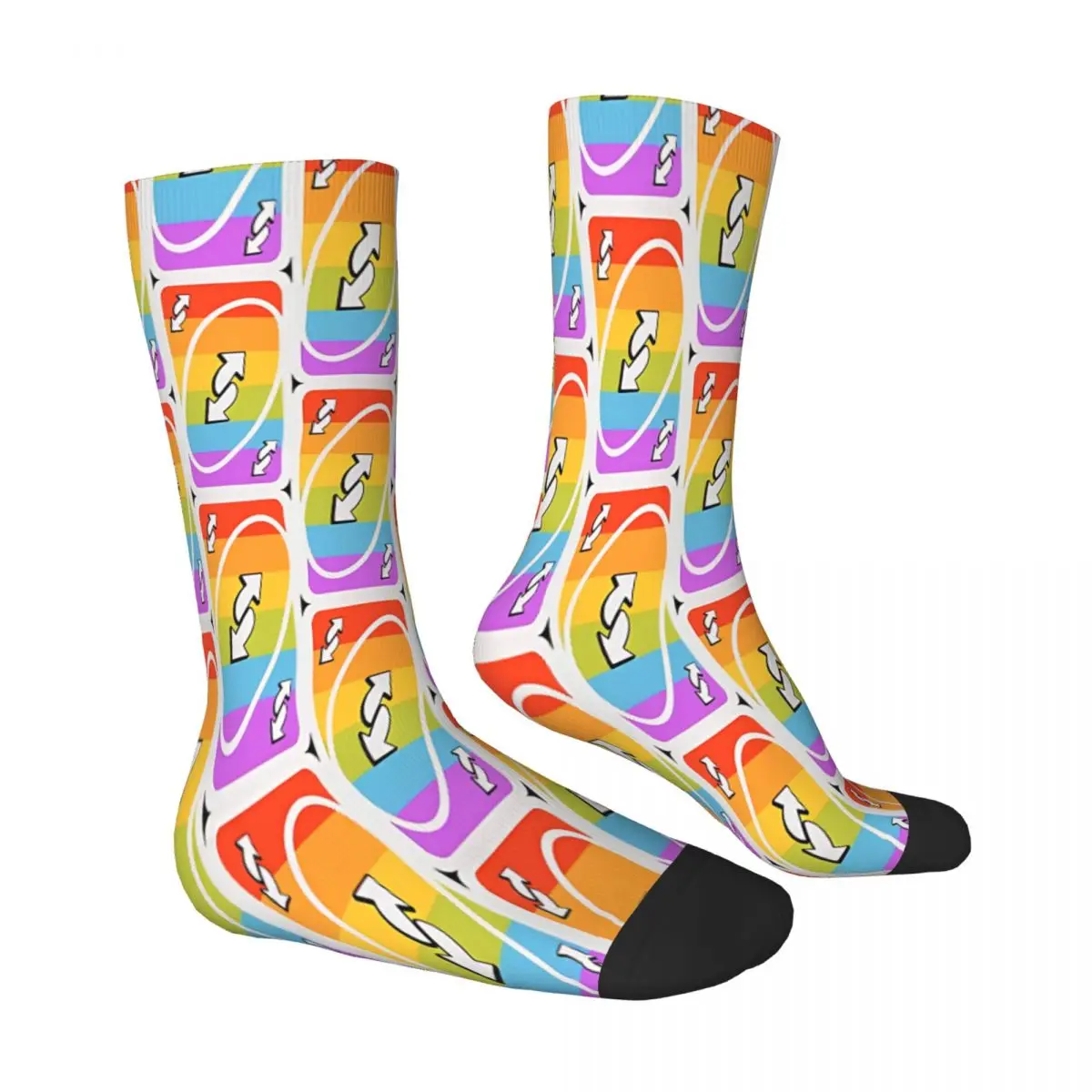 Gay Pride Uno Reverse Card Lgbt Socks Male Mens Women Winter Stockings Printed