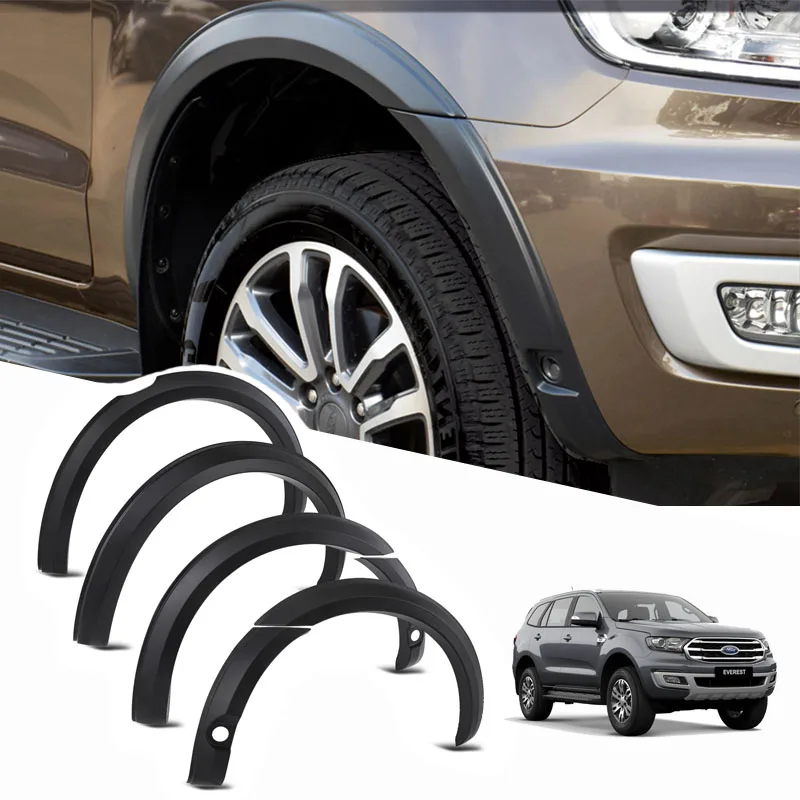 

Wide Body Wheel Arch Fender Flares Fit For Ford Everest Endeavour 2016 2017 2018 2019 2020 2021 2022 Matte Black 3'' Mudguards