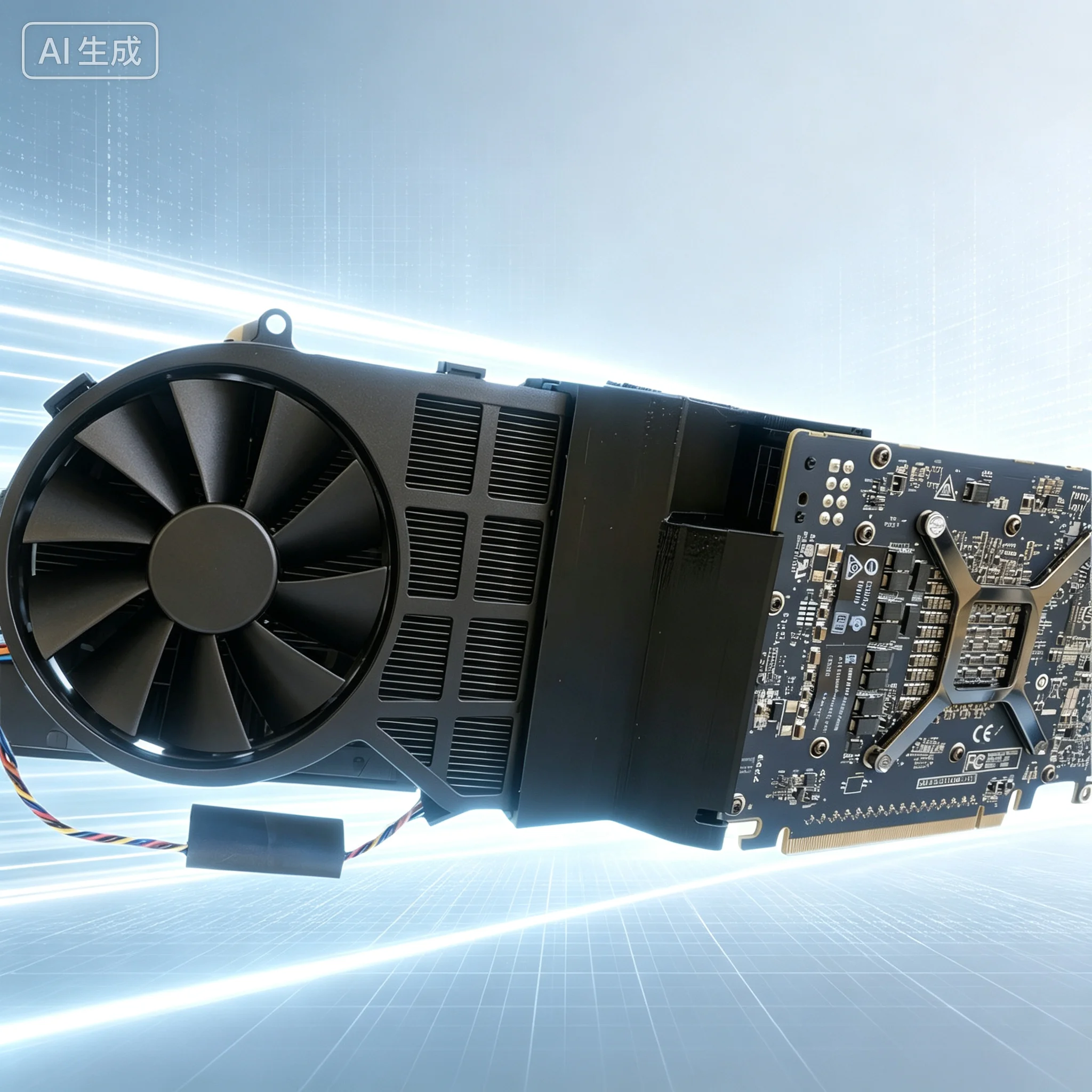Turbine Cooling Fan Mod Kit for AMD Radeon Instinct MI8 Compute Card