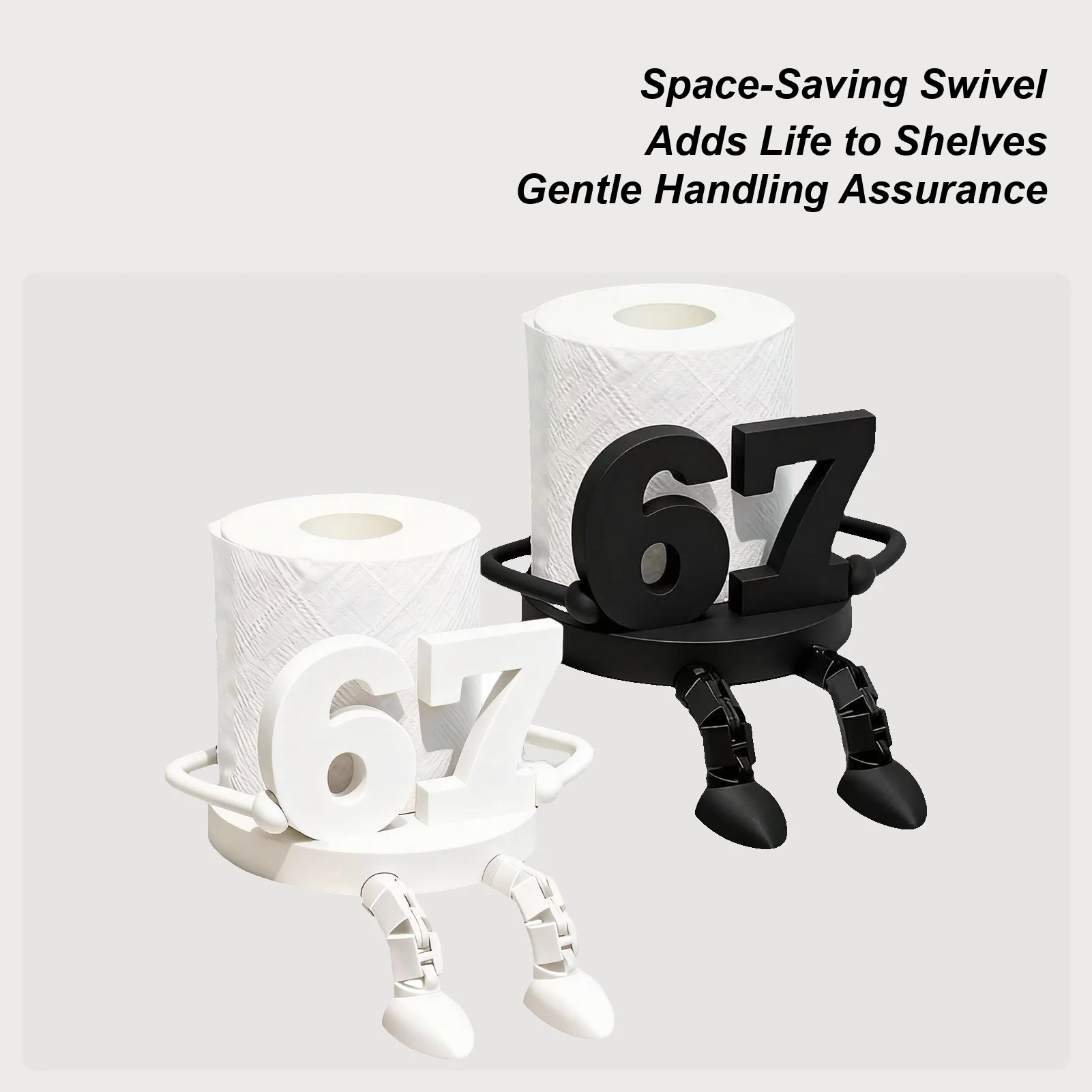 

Диспенсер для туалетной бумаги №67: Забавная подставка для туалетной бумаги с вращающимися ножками, держатель для туалетной бумаги для дома, офиса, туалета