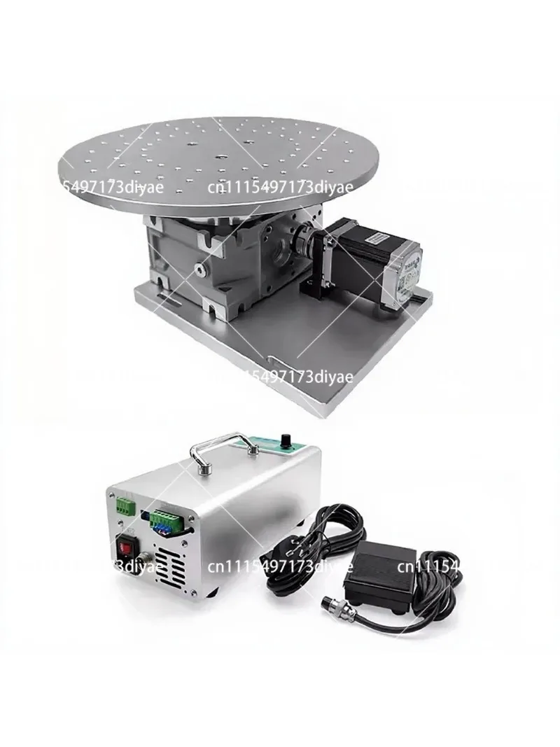 Electric Rotary Table 300mm Multi-Station Rotating Workbench with Controller 30KG Load