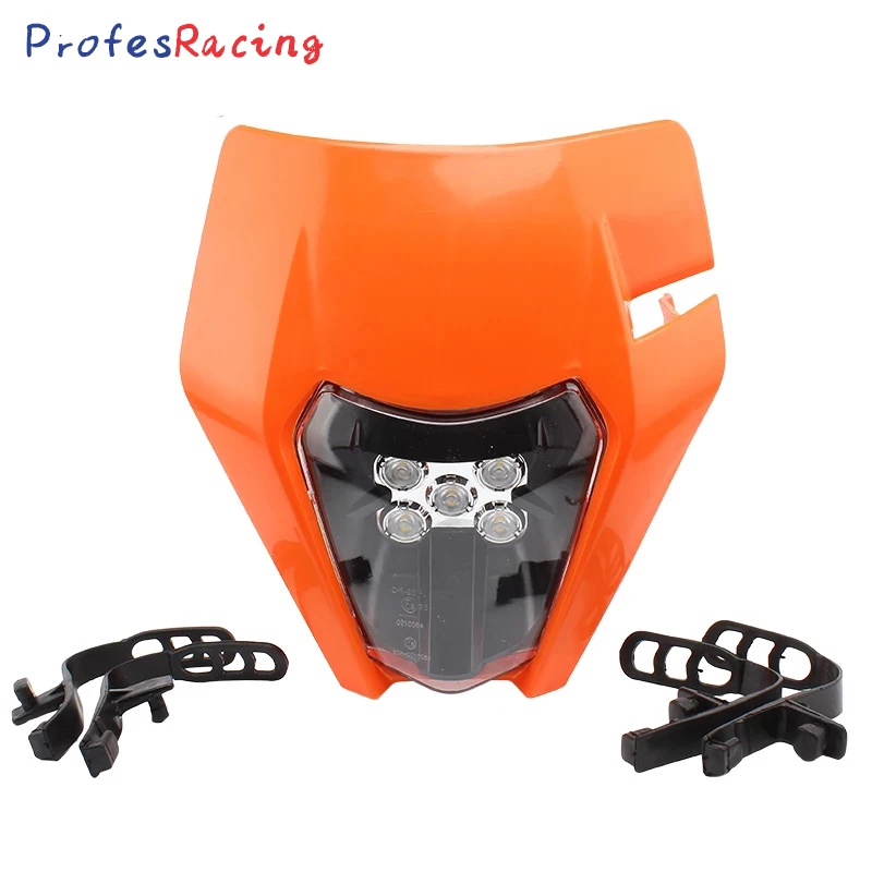 

Motorcycle12V LED Headlight Fairing Headlamp E8 Emark for SX-F SX EXC XC-W XC-F WR DRZ KLX KX YZ F Dirt Bike Fairing Mask