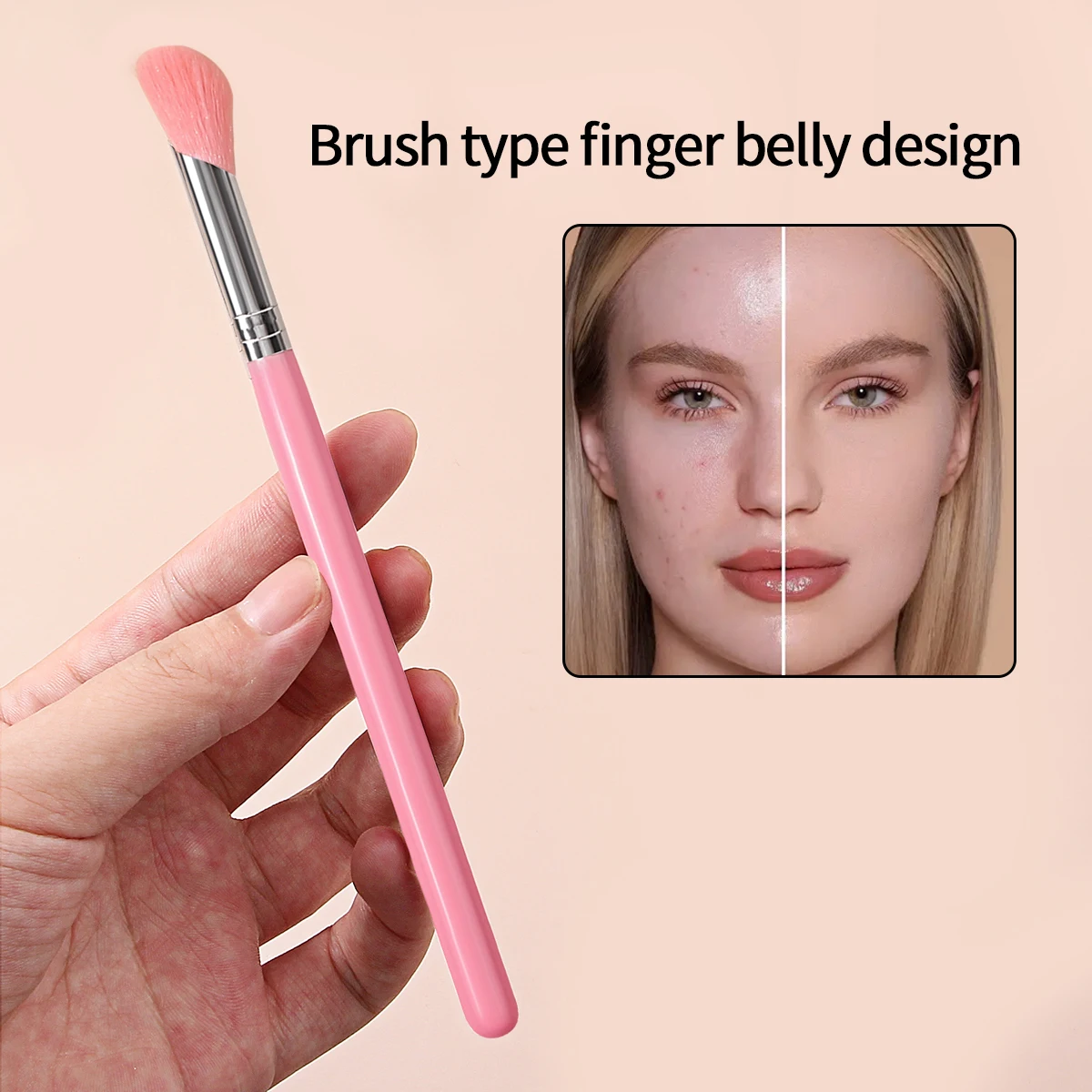 Professioneller Concealer-Foundation-Pinsel mit Premium-Weichborsten für Makellose Augenkonturen, Rouge und Gesichts-Make-up