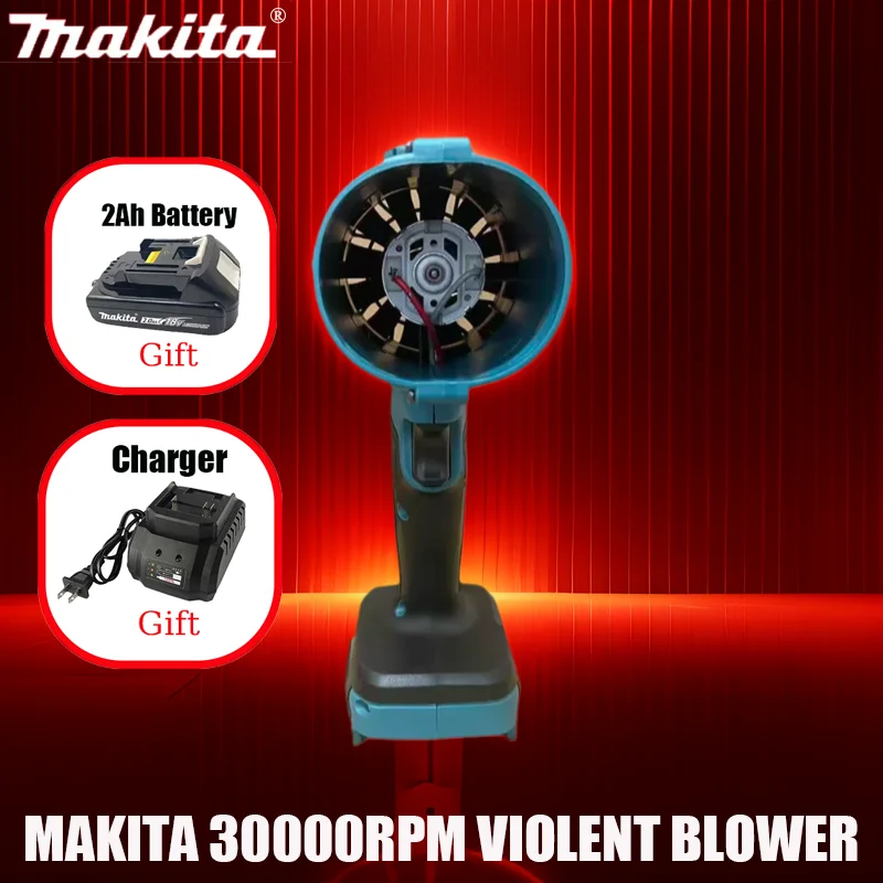 

30000RPM Makita Violent Blower Turbo Jet Fan 18V Electric Air Duster Wind Speed Turbo Rechargeable Car Cleanin Tool