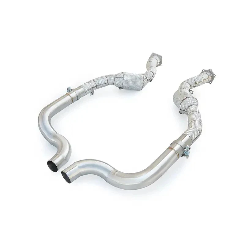 Insulated Straight Through Exhaust Downpipe 970 4.8T 2009-2016 High Flow Performance Upgrade