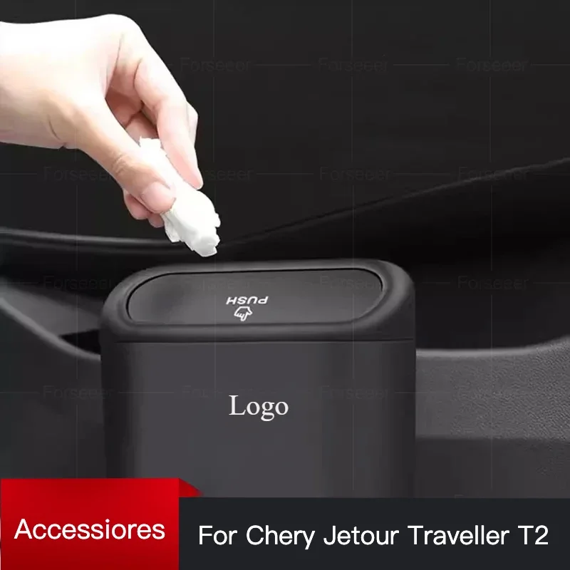 cherry Jetour Traveller T2 2023 2024 Jetour T2 Accessory Car Trash Can Hanging Auto Trash Bin Storage Box Auto Interior