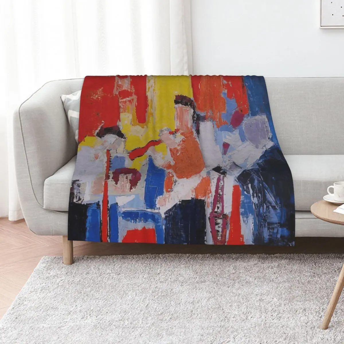 Nicolas de Sta?l Throw Blanket Beach Thin Loose For Decorative Sofa Sofa Decoratives Blankets